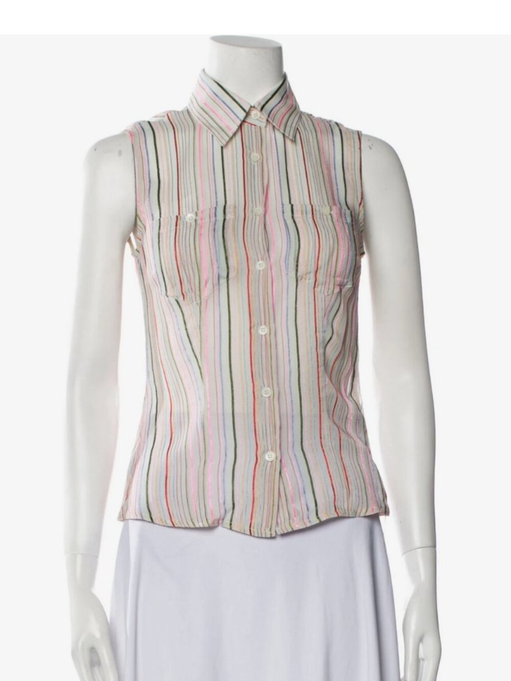 Like New Iceberg Semisheer Sleeveless Top XXS